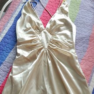 Long satin dress